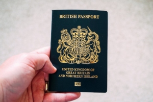 A person holding the British passport 