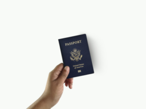 a person holding a passport