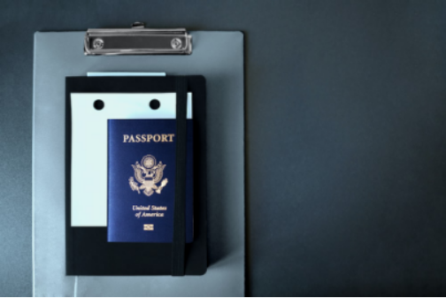 a person holding a passport and a ticket