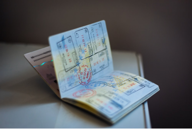 a passport with multiple stamps