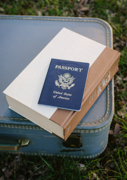 An emergency expedited passport on a book.