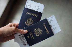 A person carrying emergency expedited passports in Delaware.