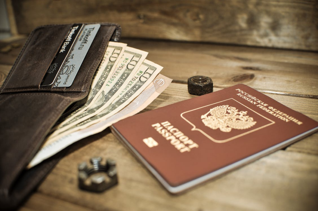 A close-up of a U.S. passport, highlighting its importance for last-minute travel.